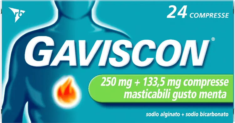 24 Compresse Masticabili aroma menta (250 mg + 133,5 mg)